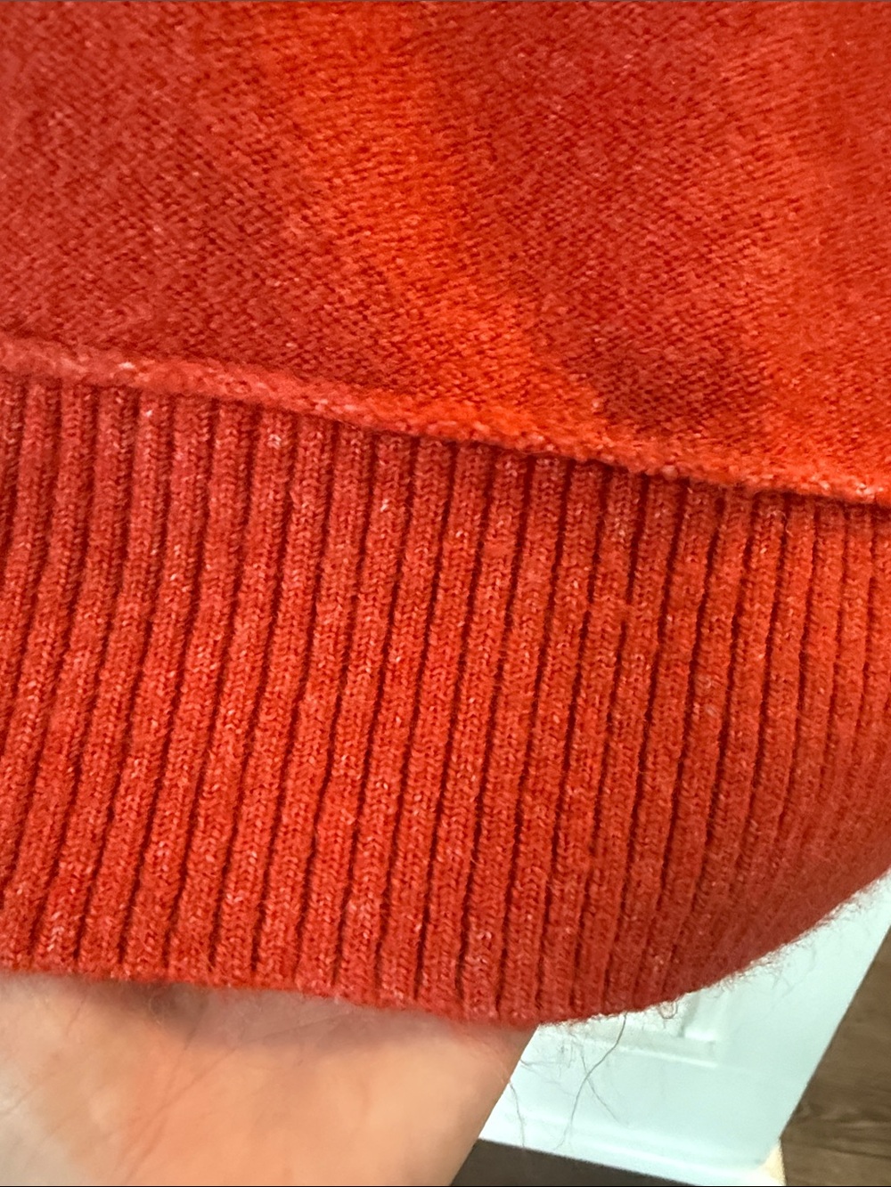 Universal Thread Rust Orange Mock Neck Sweater Oversized Ribbed Knit Small - Picture 7 of 10